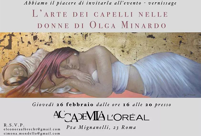 In Accademia L'Oréal la pittrice Olga Minardo.