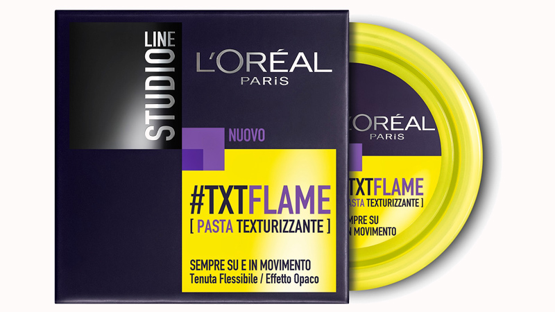 Look dinamico con #TXT Flame, la pasta ultra modellabile di Studio Line